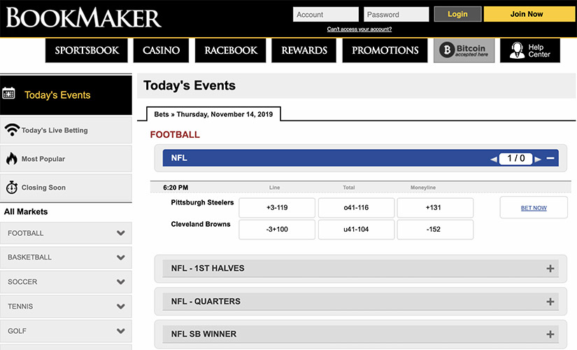 Bookmaker screenshot