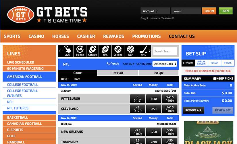 GTbets screenshot