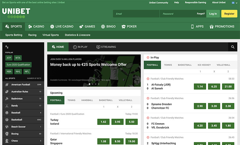 Unibet screenshot